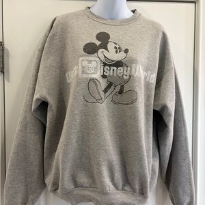 Walt Disney World Gray Mickey Mouse Unisex Sweatshirt